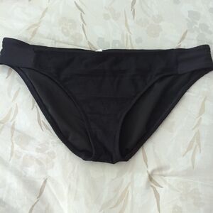 AWESOME! ~KENNETH COLE~ JET BLACK DESIGNED HIPSTER TAB BIKINI BOTTOMS-XL